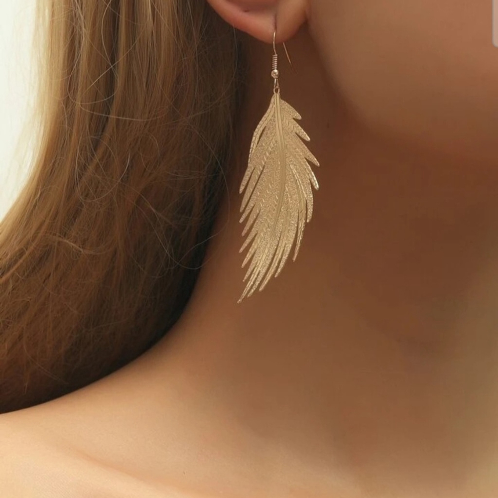 Shein Gold Leaf Earrings